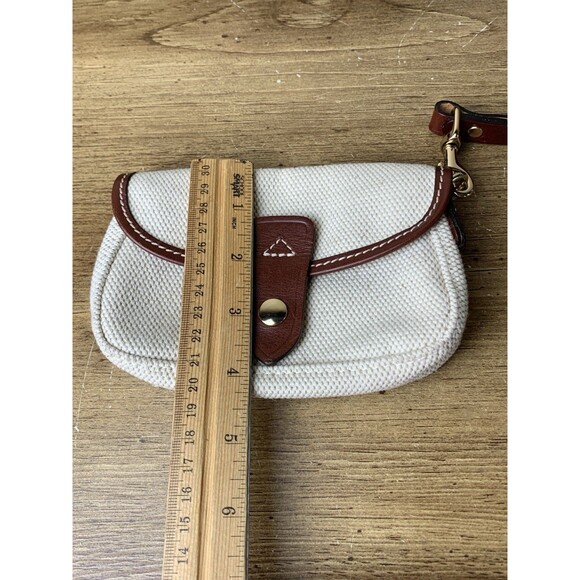 Dooney and Bourke Wristlet Wallet Beige Canvas - Picture 7 of 7